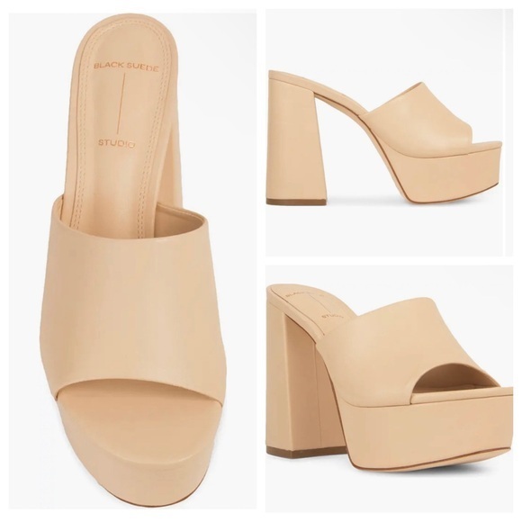 BLACK SUEDE STUDIO Shoes - BLACK SUEDE STUDIO Tyler Platform Slide Sandal (38 Women)